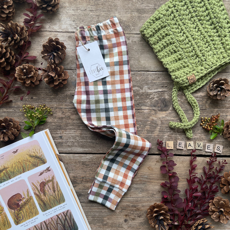 Autumn Check Slim Fit Leggings