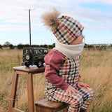 Autumn Check Bobble Hat