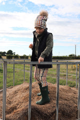 Autumn Check Bobble Hat
