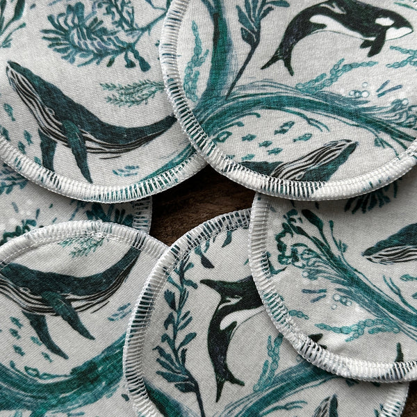 Whale Waves Reusable Breast Pads