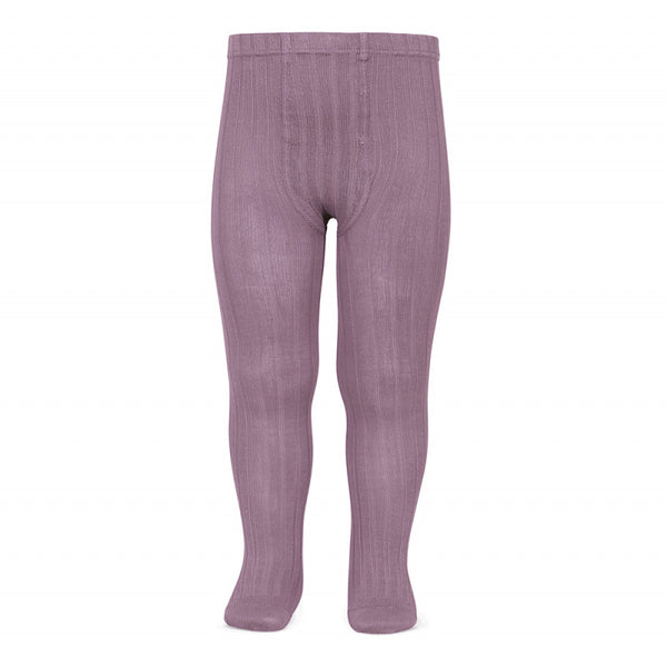 Cotton Rib Tights | Amethyst