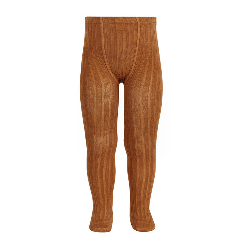 Cotton Rib Tights | Cinnamon