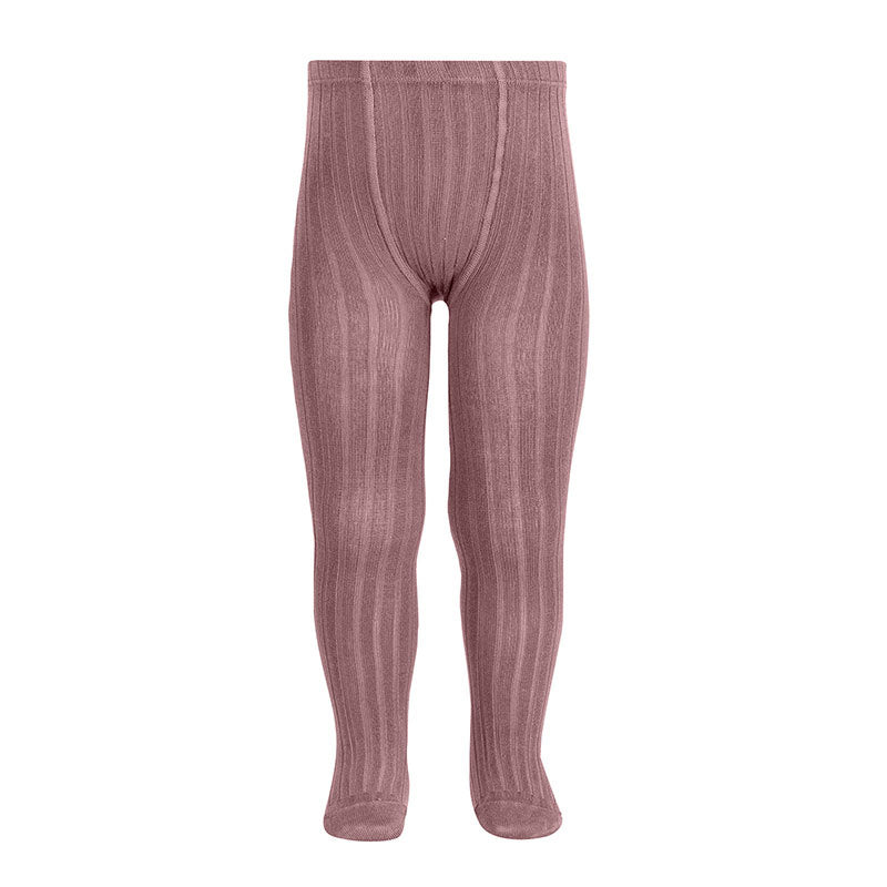 Cotton Rib Tights | Iris