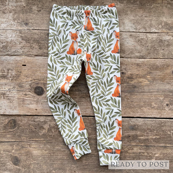 Fox and Leaves Slim Fit Leggings | Ready To Post