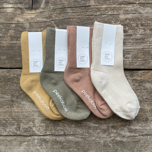Cotton Rib ankle socks - 4 piece bee collection
