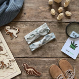 Lovebeeclub Rawrsome Knot Bow Organic Child Baby Clothing
