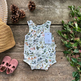 Lovebee Hedgerow Floral Bloomer Romper Organic Children baby