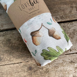 Acorns swaddle blanket