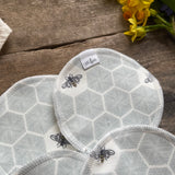Lovebee Club Honeycomb Bee Blue ReUsable Breast Pads Children baby Organic