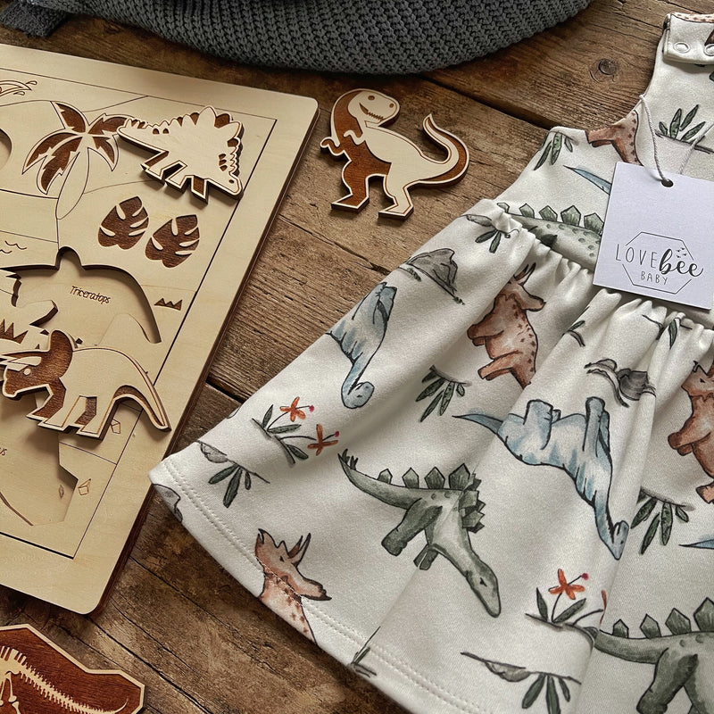 Lovebeeclub Rawrsome Dress Organic Child Baby Clothing