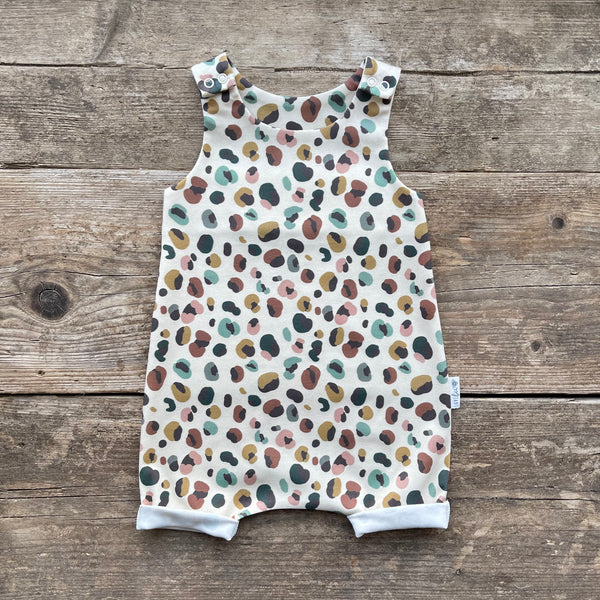 Lovebee Club Leopard Short Romper Organic Child Baby Clothing