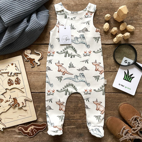 Rawrsome footed Romper