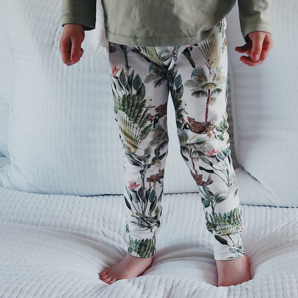 Lovebeeclub Rainforest Slim Fit Leggings Organic Child Baby Clothing