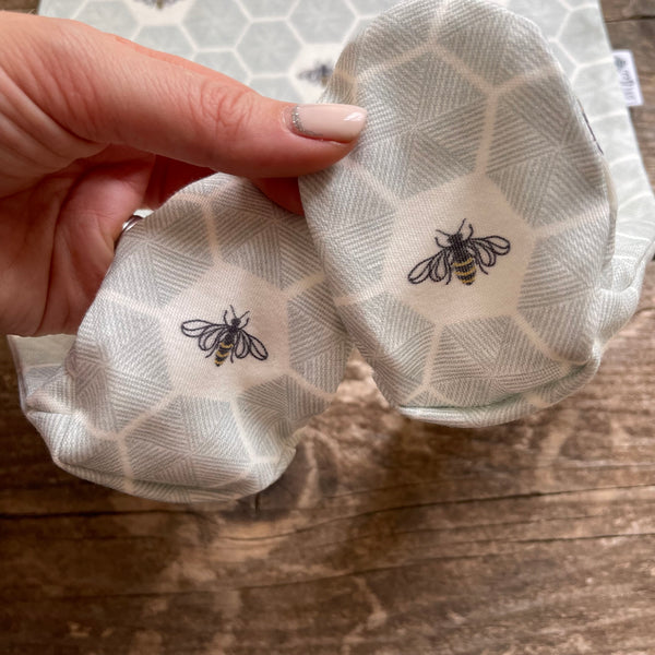 Lovebee Club Honeycomb Bee Blue Footed romper Children baby Organic