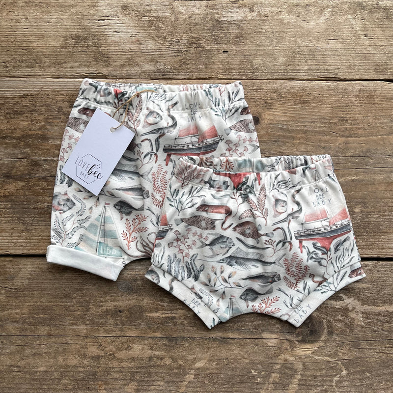 Ocean Life Cuffed Shorts