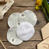 Lovebee Club Honeycomb Bee Blue ReUsable Breast Pads Children baby Organic