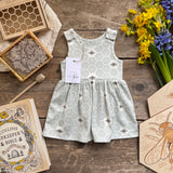 Lovebee Club Honeycomb Bee Blue Dress Children baby Organic
