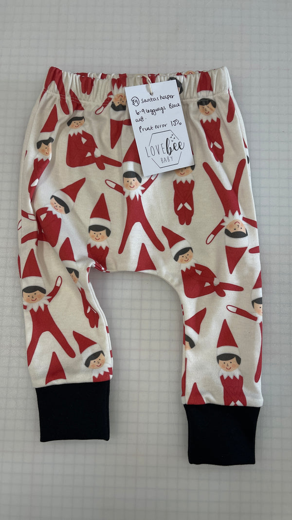 Perfectly Imperfect #39 | Santa's Helper Harem Leggings | 6-9 Months