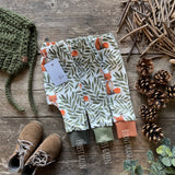 Fox and Leaves footed Romper
