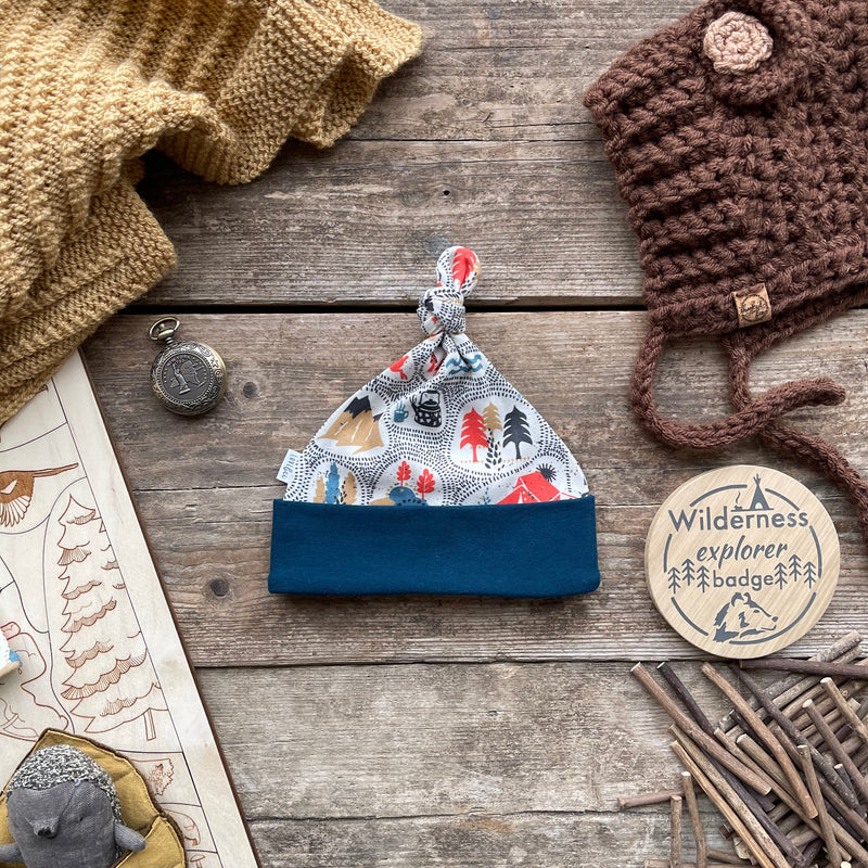 lovebeeclub Adventure suprise knotted Hat children dusty blue