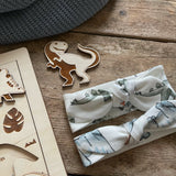 Lovebeeclub Rawrsome Knot Bow Organic Child Baby Clothing