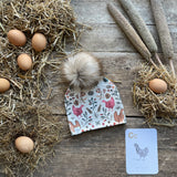 LoveBee Club Chickens Bobble Hat Baby Children Clothing Organic