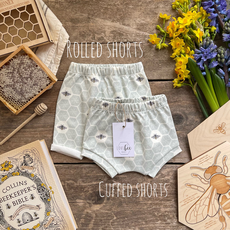 Honeycomb Bee Shorts  Ready To Post – LoveBeeBaby