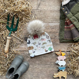 LoveBee Club Farmyard Bobble Hat Baby Children Clothing Organic