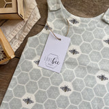 Lovebee Club Honeycomb Bee Blue Footed romper Children baby Organic