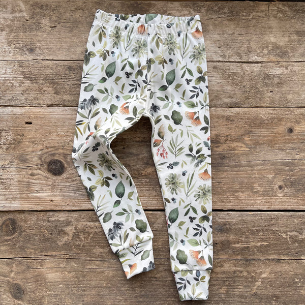 Lovebee Hedgerow Floral Slim Leggings Organic Children baby