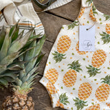 Lovebeeclub Pineapple Bloomer Romper Organic Child Baby Clothing
