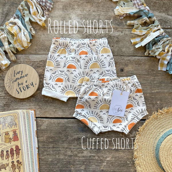 LoveBee Club Bohemian Sunshine Shorts Baby Clothing Organic