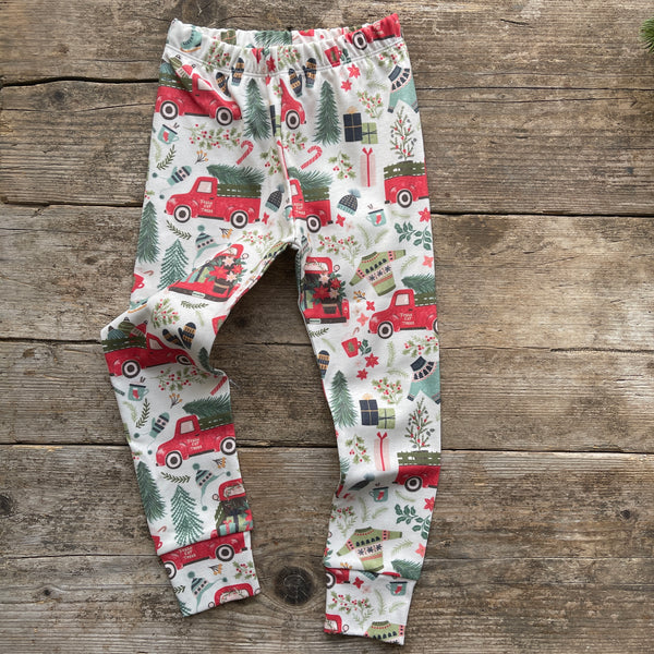 Christmas Truck Slim Fit Leggings | Ready To Post