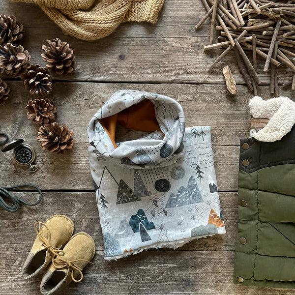 Lovebee Club Mountains Adventure Snood Children baby Organic