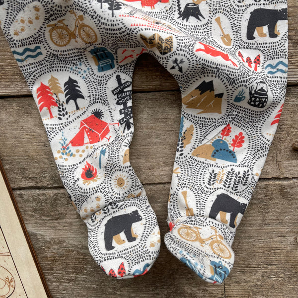 Lovebeeclub Adventure suprise footed romper children baby