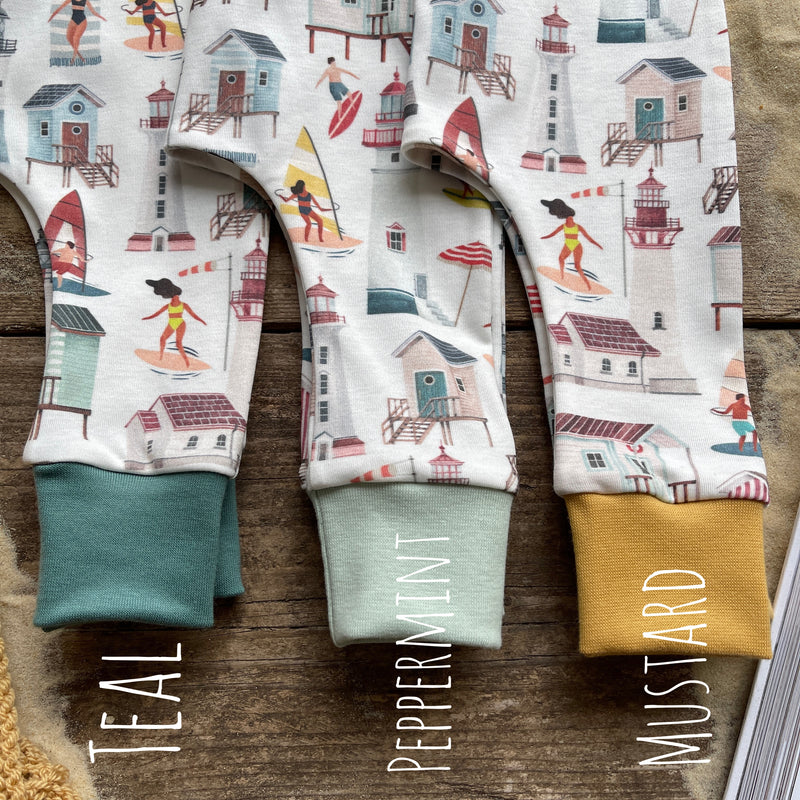 Beach Huts Harem Leggings  | Ready To Post