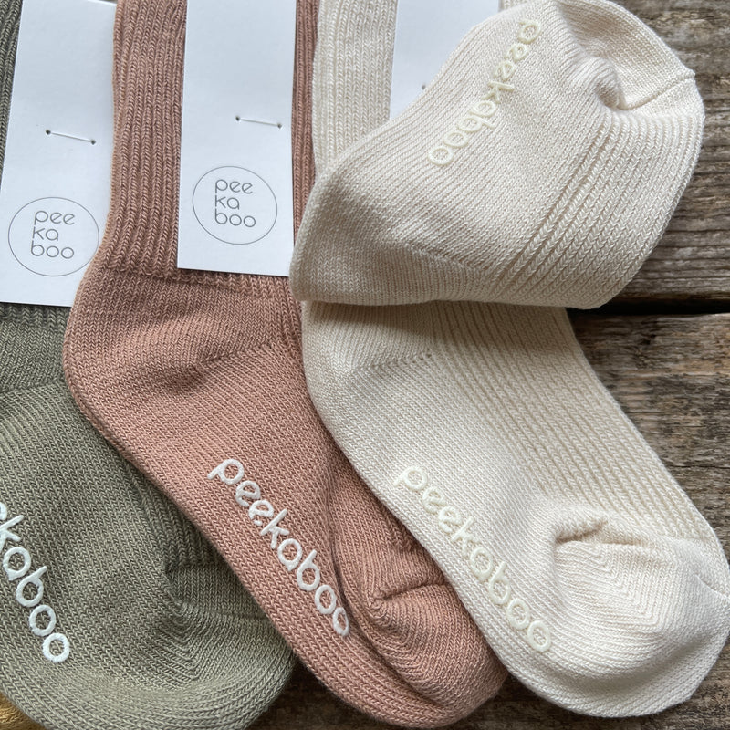 Cotton Rib ankle socks - 4 piece bee collection