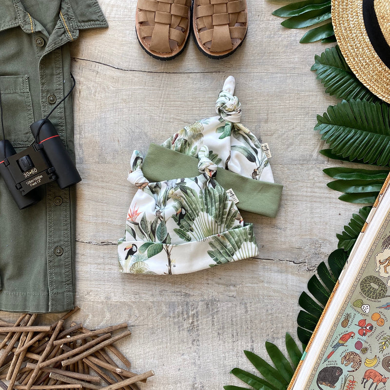 Lovebeeclub Rainforest Knotted Hat Organic Child Baby Clothing