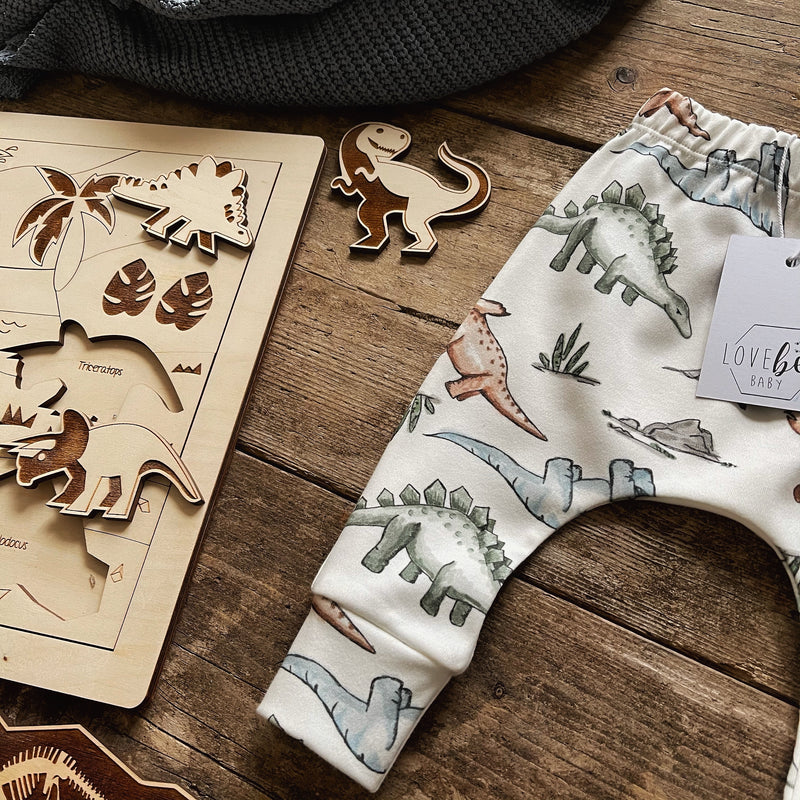 Lovebeeclub Rawrsome Harem Leggings Organic Child Baby Clothing