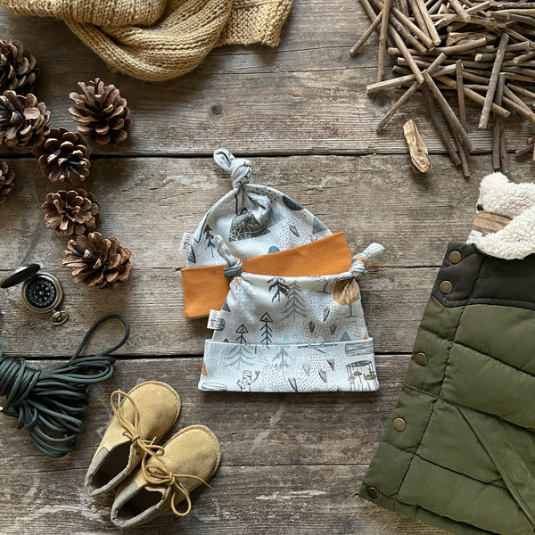 Lovebee Club Mountains Adventure Knotted Hats Children baby Organic