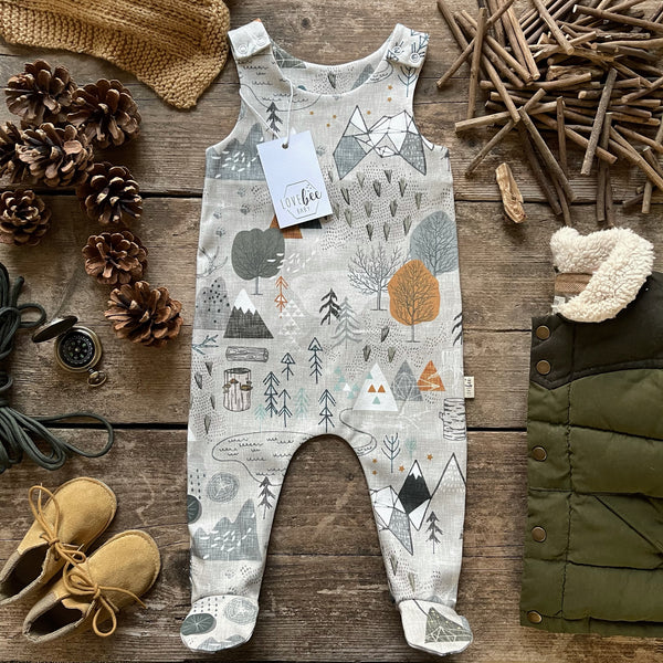 Lovebee Club Mountains Adventure Footed Romper Children baby Organic