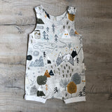 Lovebee Club Mountains Adventure Short Romper Children baby Organic