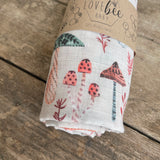 Lovebeeclub Mushroom Bug Swaddle Blanket Organic Child Baby Clothing
