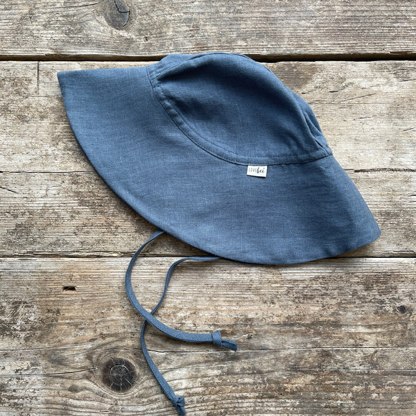Dusty Blue wide brim Sun hat