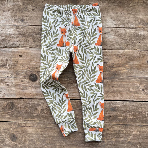 Fox and Leaves slim fit Leggings