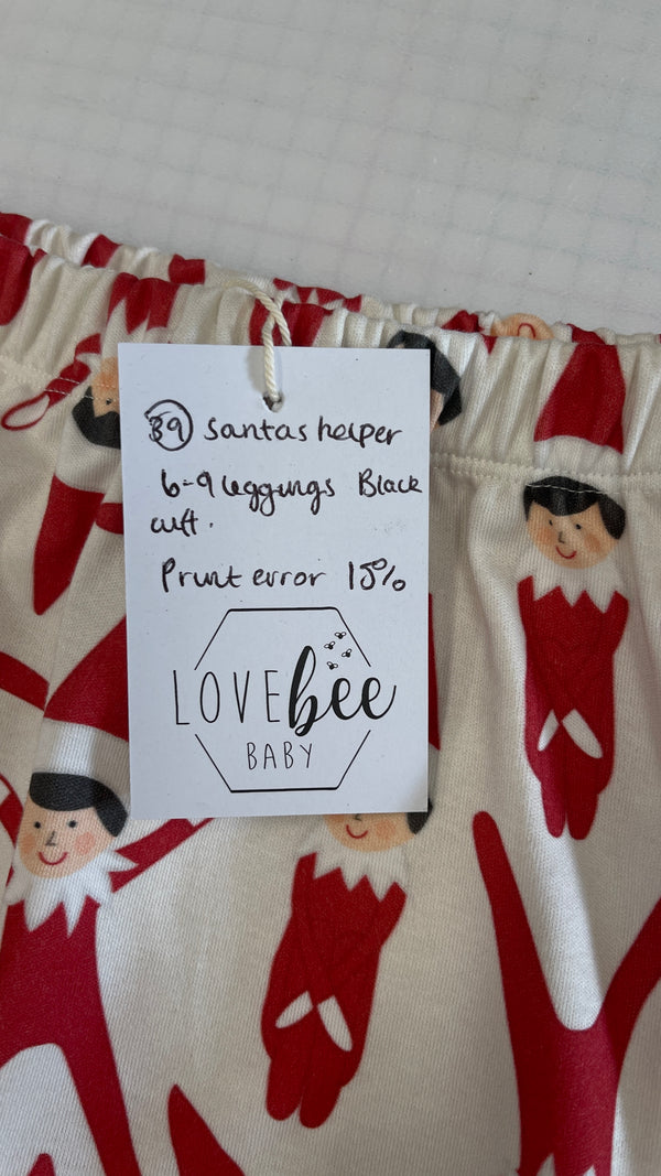 Perfectly Imperfect #39 | Santa's Helper Harem Leggings | 6-9 Months