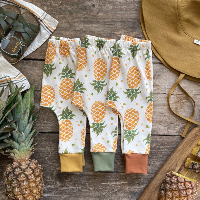 Lovebeeclub Pineapple Harem Leggings Organic Child Baby Clothing