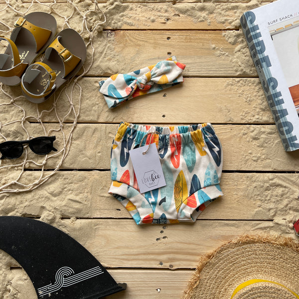 Lovebeeclub Surf Boards Bloomers Organic Child Baby Clothing