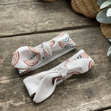 LoveBee Club Earthy Rainbow Knot Bow Baby Children Clothing Organic