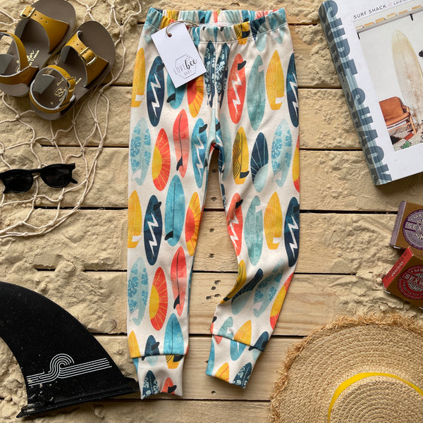 Lovebeeclub Surf Boards Slim Fit Leggings Organic Child Baby Clothing